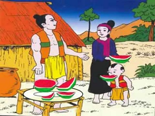 Kết quả hình ảnh cho sự tích dưa hấu