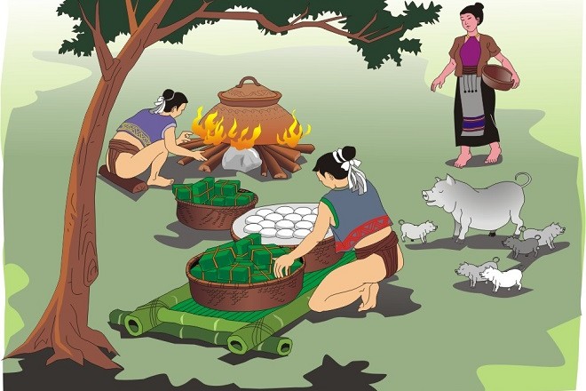 Gốc tích bánh chưng và bánh dày- Đọc truyện cổ tích Việt Nam hay chọn lọc